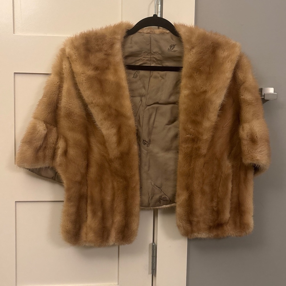 Vintage Hartenstein Furs of Madison Ave NY mink fur stole